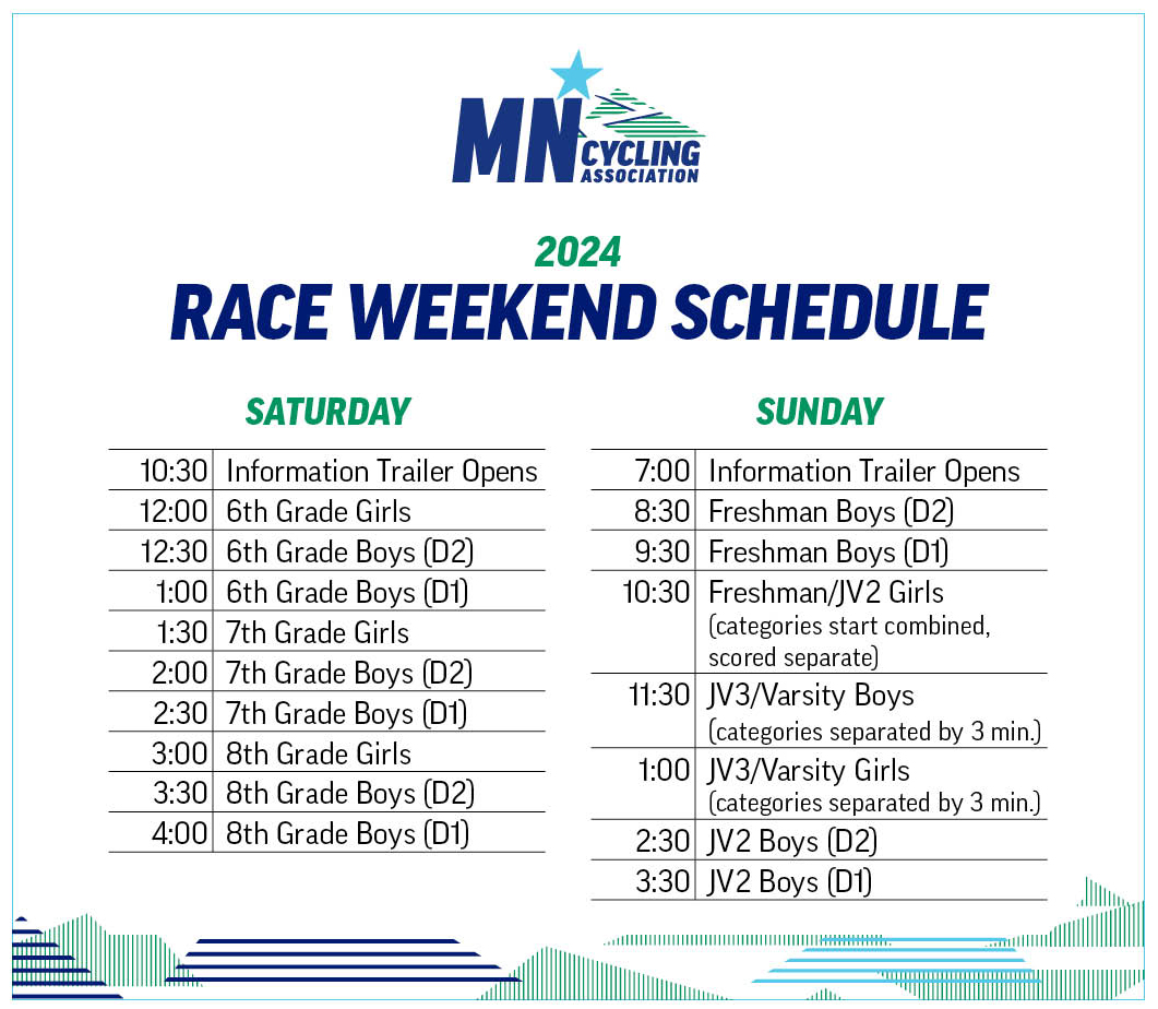 2024 Race Weekend Schedule